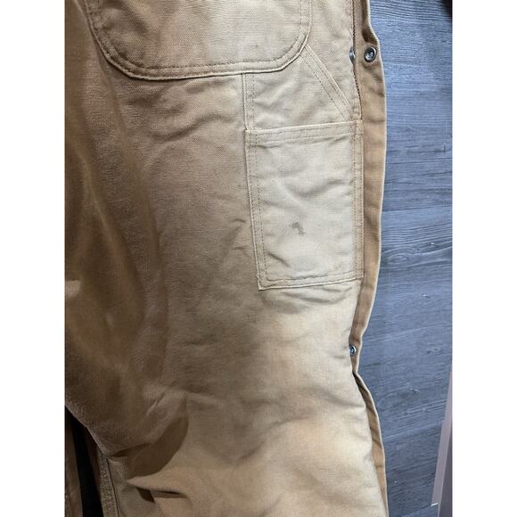 Vintage Carhartt Brown Duck Canvas Quilted Insulated Coveralls 996QZR Mens 46R - Picture 15 of 16